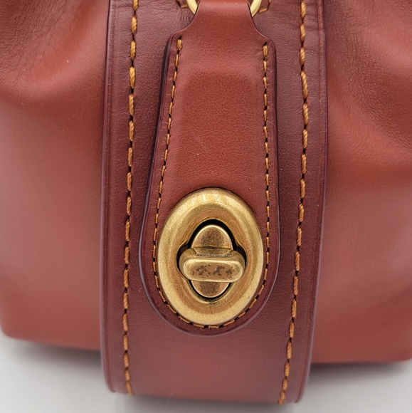 Coach Edie 31 Signature Coated Canvas /Leather Rust Prairie Floral-🔥LIKE NEW🔥 - Picture 8 of 16